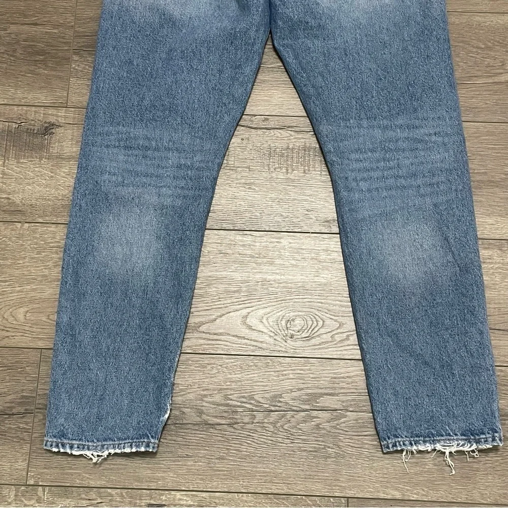 AGOLDE Jamie High Rise Classic Isolation Jeans Distressed Bottom Fly Size 27